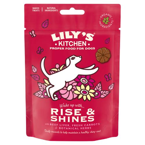Mini Biscuits Bio Rise&Shines Lily's Kitchen au Foie de Boeuf/Carotte Cuit au FOUR pour Chien